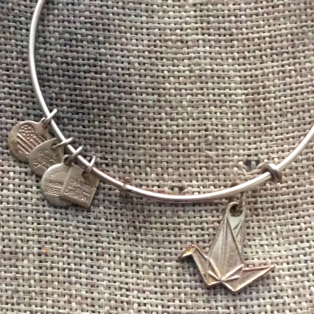 Alex Ani Paper Crane Adjustable Charm Bracelet 2017